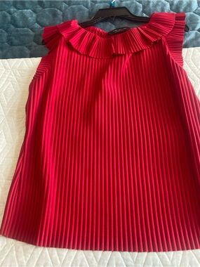 Women's  Pleated Top in Bright Red